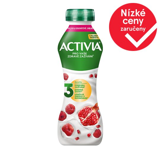 Activia Probiotic Yoghurt Drink Raspberry and Pomegranate 280g Tesco