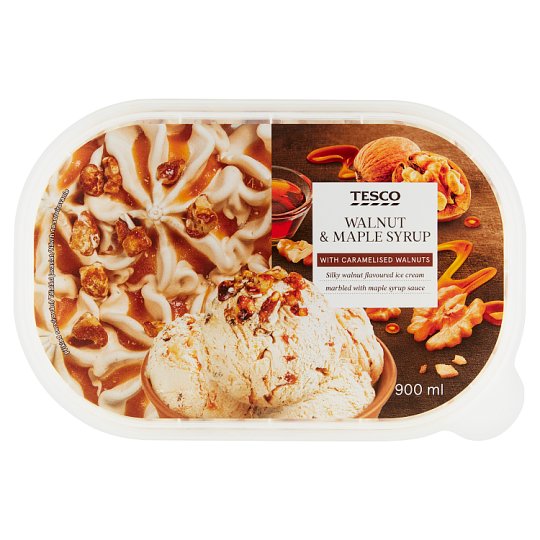 Tesco Walnut & Maple Syrup with Caramelised Walnuts 900ml Tesco Groceries