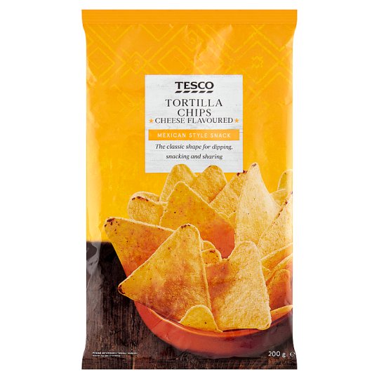 Tesco Tortilla Chips Cheese Flavoured 200g Tesco Groceries