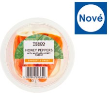 Tesco Marinovaná žlutá paprika plněná čerstvým sýrem s hořčicí a medem 90g