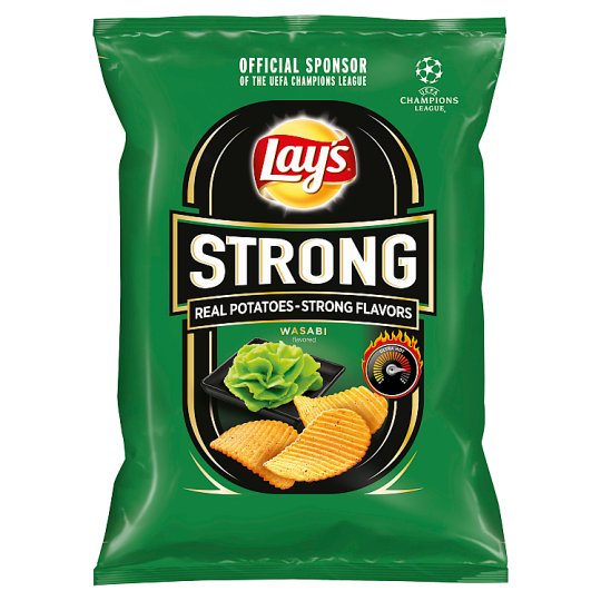Lay's Strong Smažené bramborové lupínky s příchutí wasabi 65g