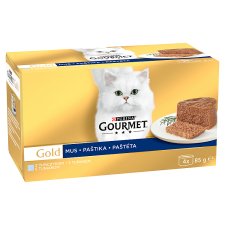 GOURMET GOLD Sauce Delights Multipack with Beef, with Chicken, with Tuna, with Salmon 4 x 85g