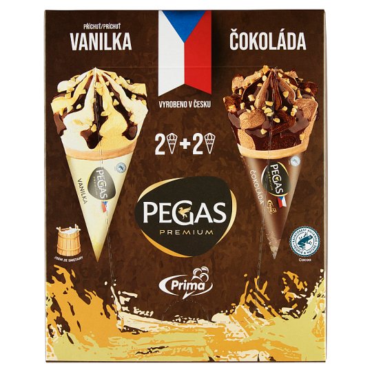 Prima Pegas Premium příchuť vanilka čokoláda 4 x 70g (280g)