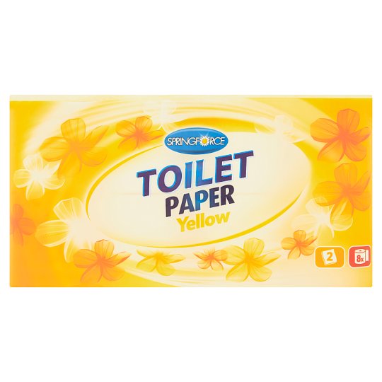 Springforce Yellow Toilet Paper 2 Ply 8 Rolls Tesco Groceries