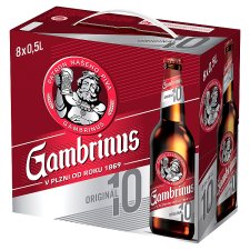Gambrinus Original 10 Draft Beer Light 8 x 0.5L (4L)