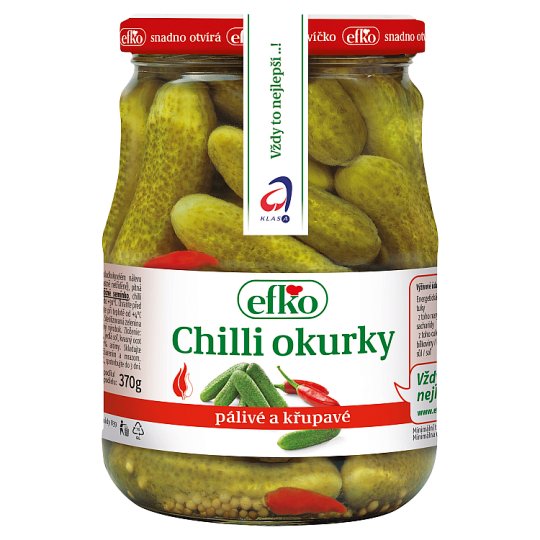 efko Chilli okurky 3-6 cm 670g