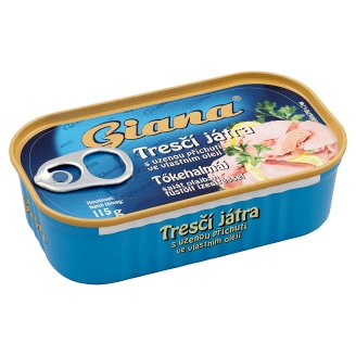 Giana Tresčí játra s uzenou příchutí ve vlastním oleji 115g