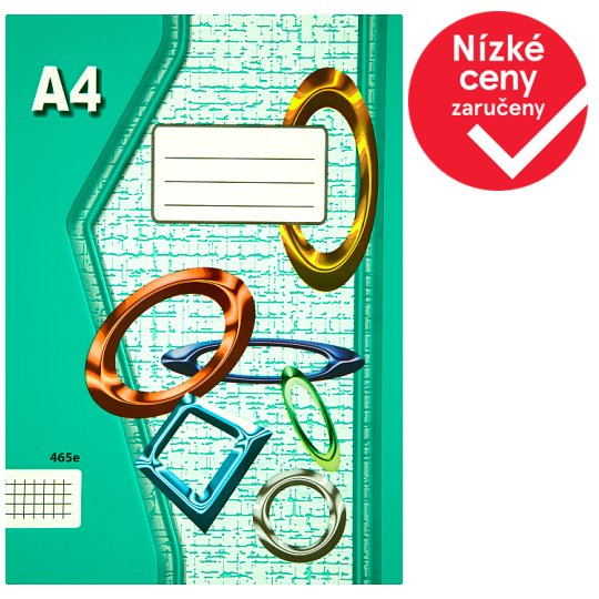 Papírny Brno 465e školní sešit A4 čtverečkovaný 60 listů