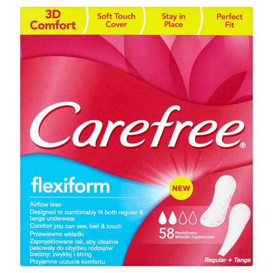 Carefree Flexiform slipové vložky 58 ks
