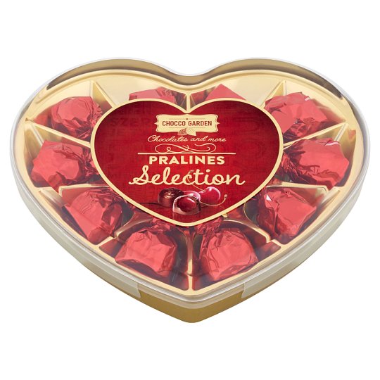 Pralines formované bonbony z hořké čokolády s náplní z višní 106g