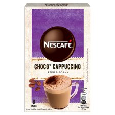 NESCAFÉ Choco Cappuccino, instantní káva, 8 sáčků x 15g (120g)