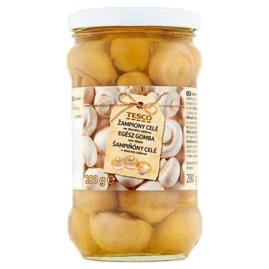 Tesco Žampiony celé ve slaném nálevu 280g