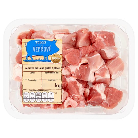 Tesco Vepřové maso na guláš z plece 0,500kg
