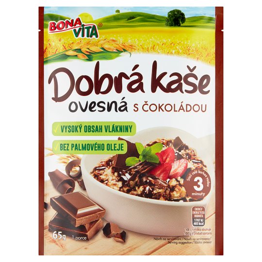 Bona Vita Dobrá kaše Ovesná s čokoládou 65g