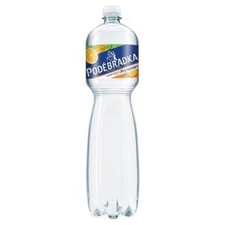 Poděbradka Jemně perlivá s příchutí pomeranč 1,5l