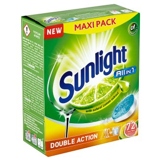Sunlight All in 1 Citrus Tablety do myčky nádobí 72 ks 1260g