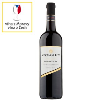 Víno Mikulov Frankovka jakostní víno odrůdové suché červené 0,75l