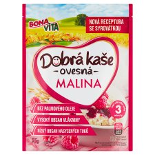 Bona Vita Dobrá kaše Oatmeal Raspberry 55g