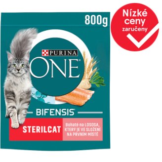 Purina ONE Sterilcat bohaté na lososa a pšenici 800g