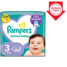 Pampers Active Baby 3, 66 Plenky, 6kg-10kg