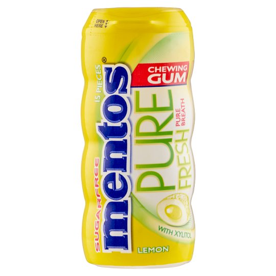 Mentos Pure Fresh Lemon Chewing Gum 30g Tesco Groceries