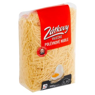 Zátkovy Vaječné Těstoviny Polévkové nudle 500g