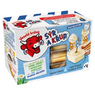 Veselá kráva Sýr a Křup 4 x 35g