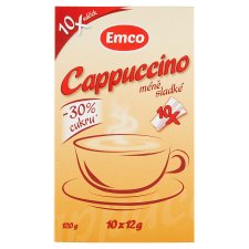 Emco Cappuccino Less Sweet 10 x 12g
