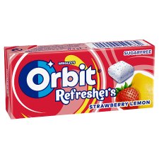 Orbit Chewing Gum without Sugar with Strawberry and Lemon Flavor 8 pcs 17.9g