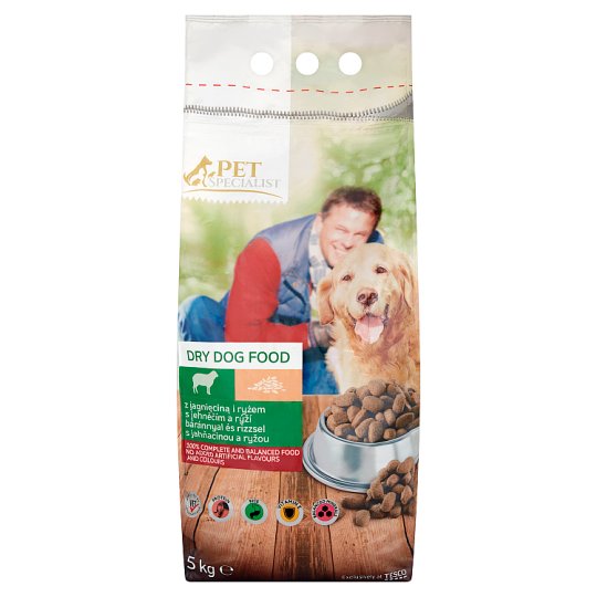 Tesco Pet Specialist Kompletní krmivo pro dospělé psy s jehněčím a ryží 5kg