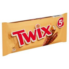 Twix Biscuit with Caramel Dipped in Milk Chocolate 5 x 2 x 25g (250g)