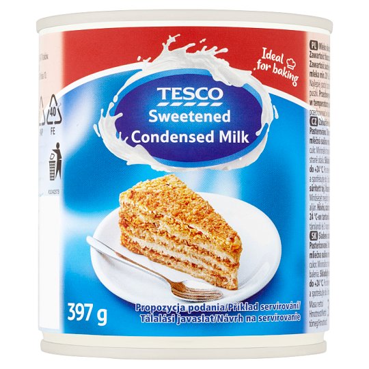 Tesco Zahuštěné slazené plnotučné mléko 397g