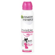 GARNIER MINERAL QUICK DRY Invisible BLACK WHITE COLORS 48 h FLORAL TOUCH  SPRAY 150 ml