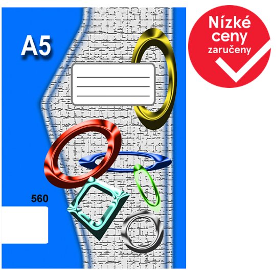 Papírny Brno 560e školní sešit A5 nelinkovaný 60 listů
