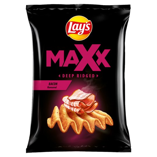 Lay's Maxx Smažené bramborové lupínky s příchutí slaniny 65g