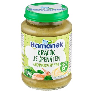 Hamánek Králík se špenátem a bramborem 190g