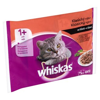 Whiskas Klasický výběr ve šťávě 4 x 100g