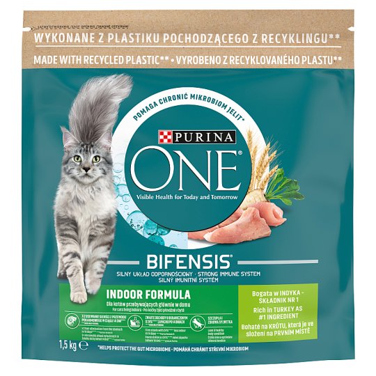 Purina ONE Indoor bohaté na krůtu a celozrnné obiloviny 1,5kg