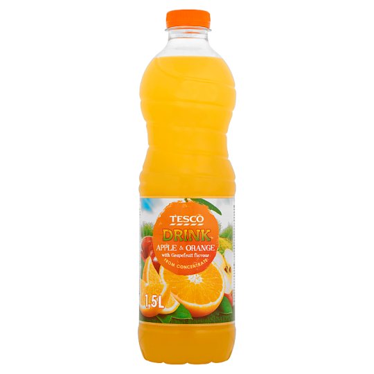 Tesco Nealkoholický nápoj jablečno-pomerančový s příchutí grapefruitu 1,5l
