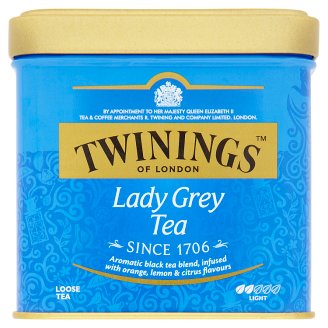 Twinings Lady Grey černý aromatizovaný ochucený čaj s přídavkem citrusové kůry 100g