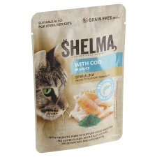 Shelma Grain Free Stewed Fillets with Cod and Spirulina in Sauce 85g