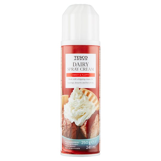 Tesco Slazená šlehačka s vanilkovou příchutí 250g
