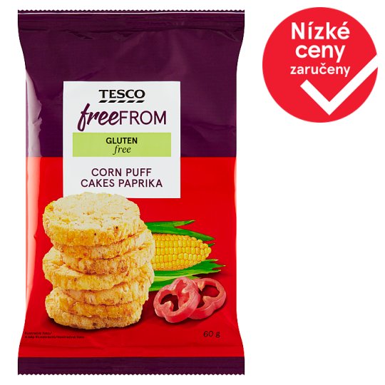 Tesco Free From Corn Puff Cakes Paprika 60g