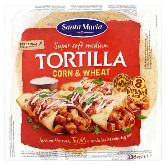 Santa Maria Pšenično-kukuřičná tortilla medium 8 ks 336g