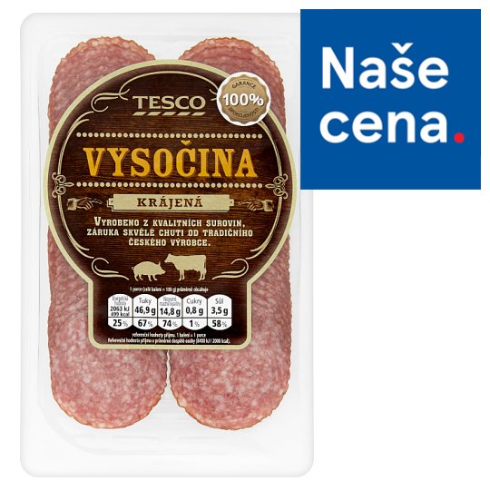 Tesco Vysočina krájená 100g