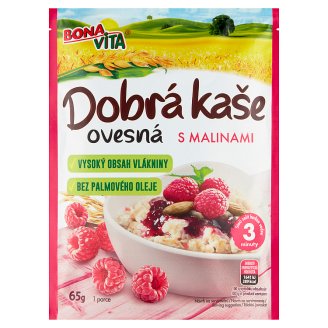 Bona Vita Dobrá kaše Original ovesná kaše malina 65g