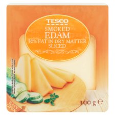 Tesco Edam uzený 30% plátky 100g