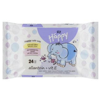 Happy Vlhčené ubrousky Allantoin & Vit.E á 24 ks