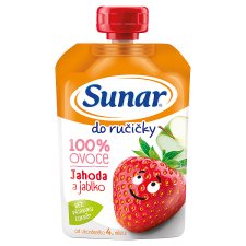 Sunar Do Ručičky Strawberry and Apple 100% Fruit 100g