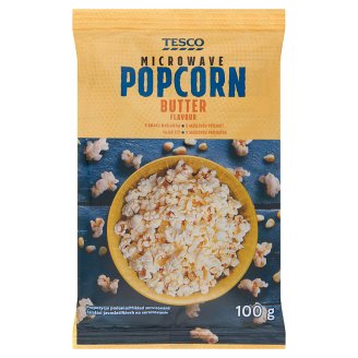 Tesco Popcorn do mikrovlnné trouby s máslovou příchutí 100g